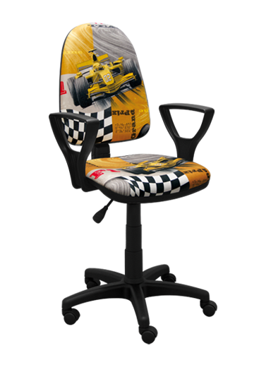 Detská stolička Bred formula žltá