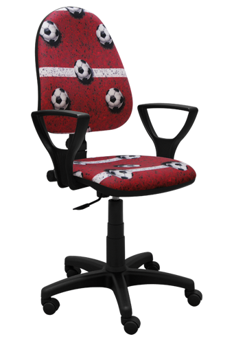 Detská stolička Argo fotbal červená