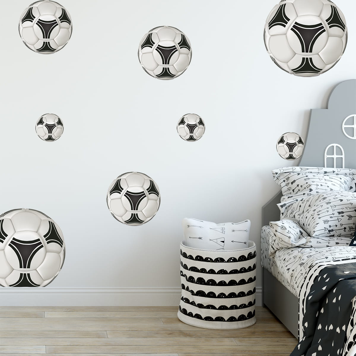 Samolepky na stenu futbalovej lopty