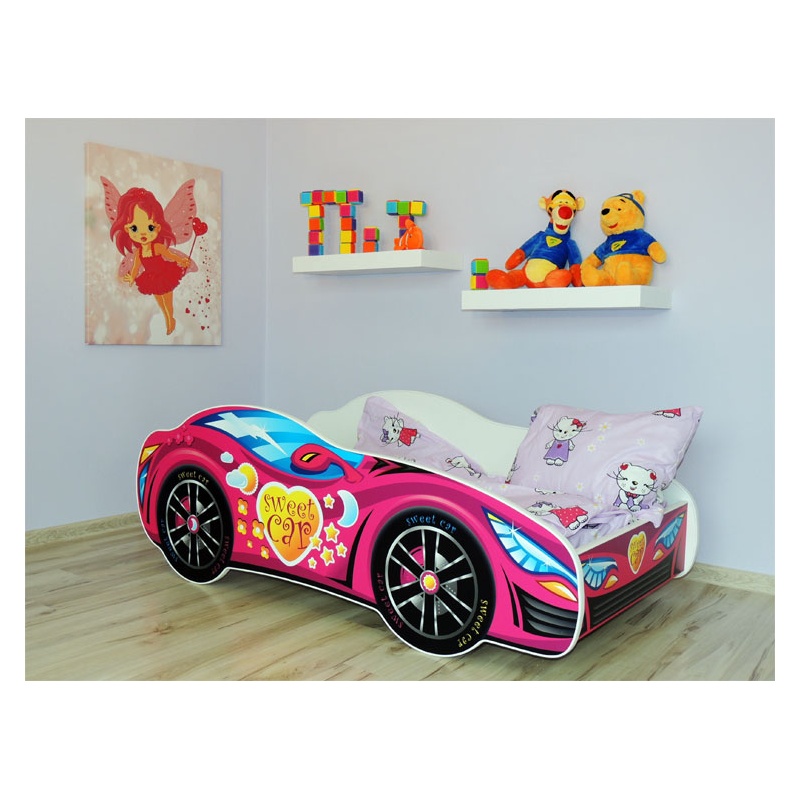 Detská posteľ Racing ružový 140x70