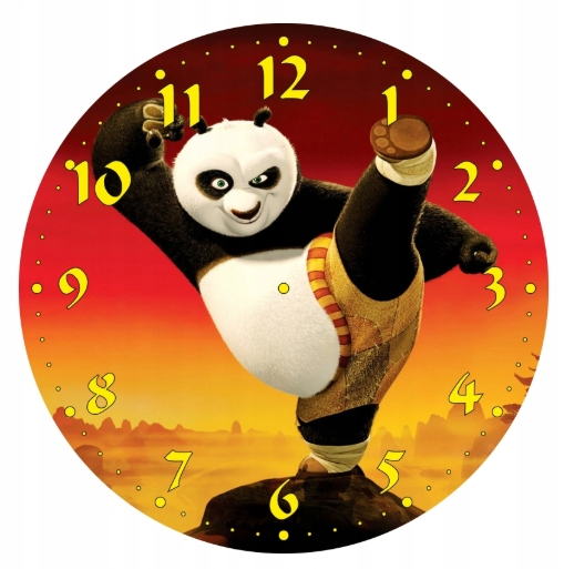 Dětské nástenné hodiny Panda