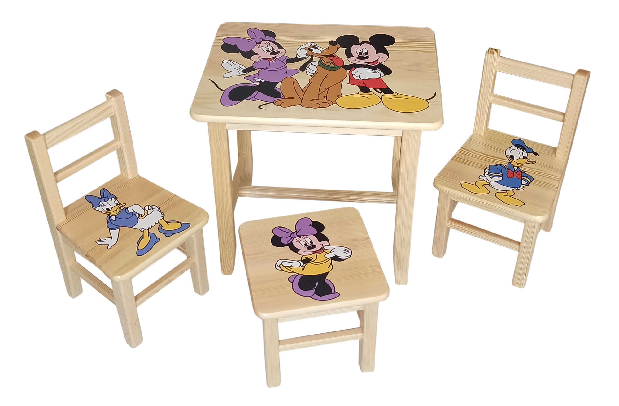 Detský stôl s stoličkami mickey + malý stolček zadarmo !!