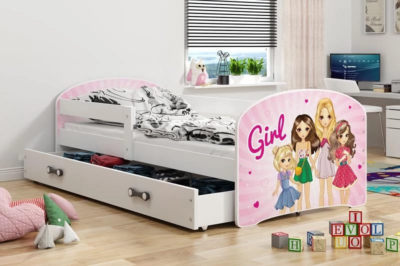 Detská posteľ Luki girl 160x80 s úložným priestorom