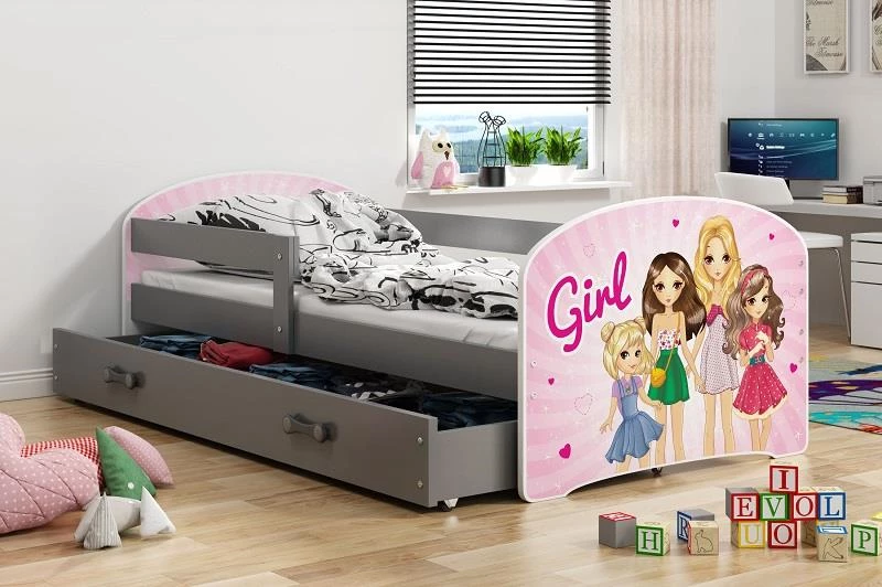 Detská posteľ Luki girl 160x80 s úložným priestorom