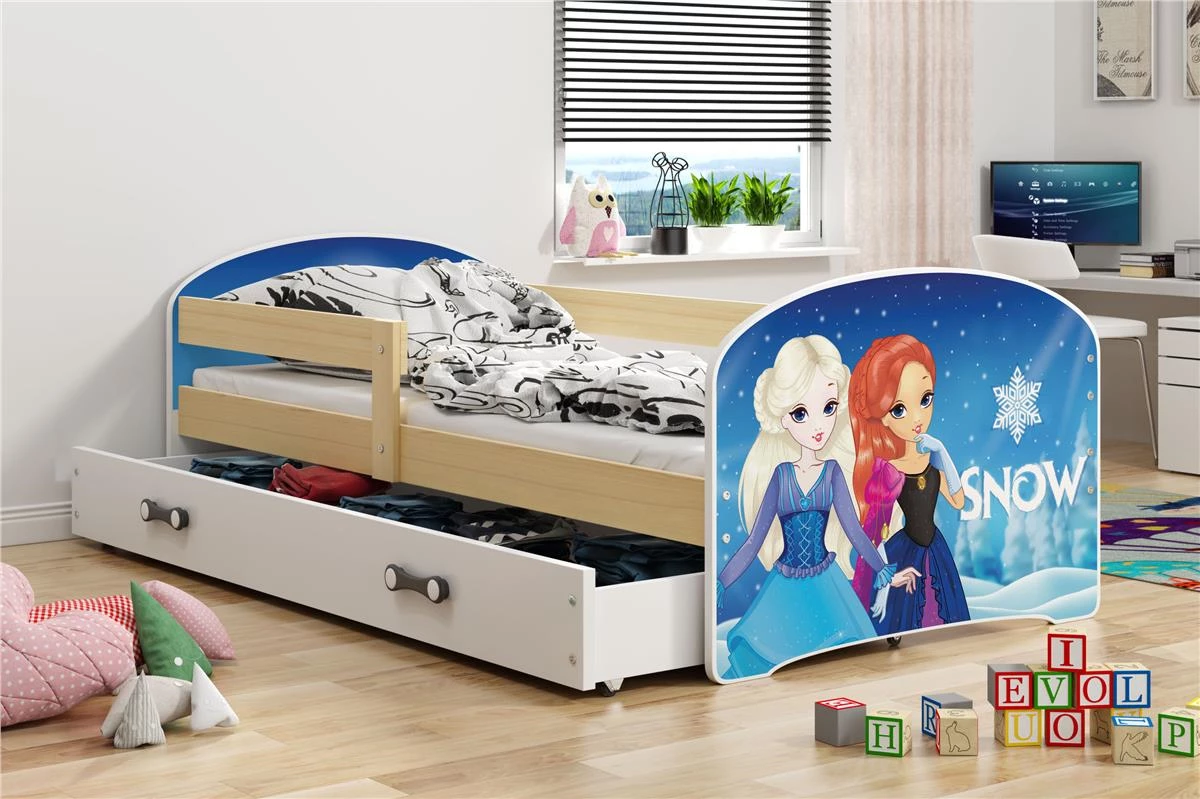 Detská posteľ Luki Ľadové kráľovstvo 160x80 s úložným priestorom