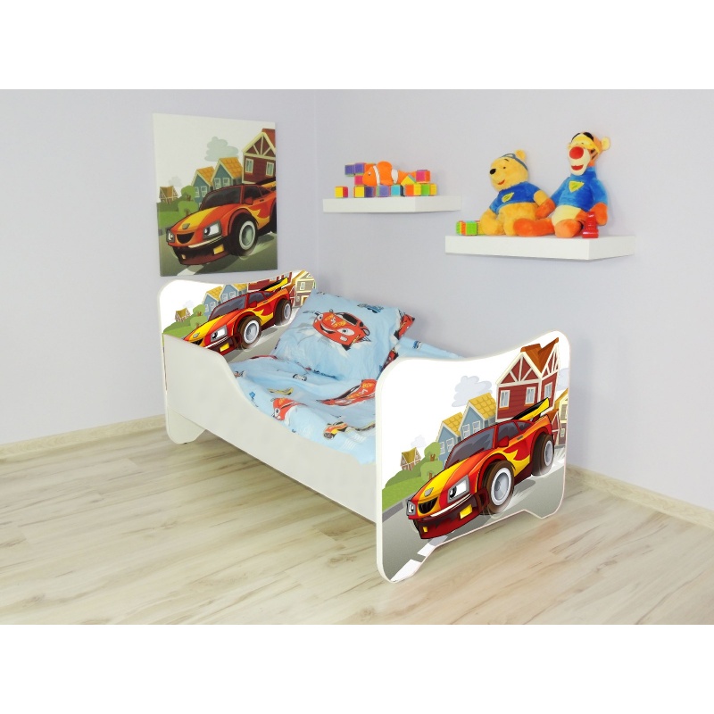 Detská posteľ s obrázkom 160x80 - Auto