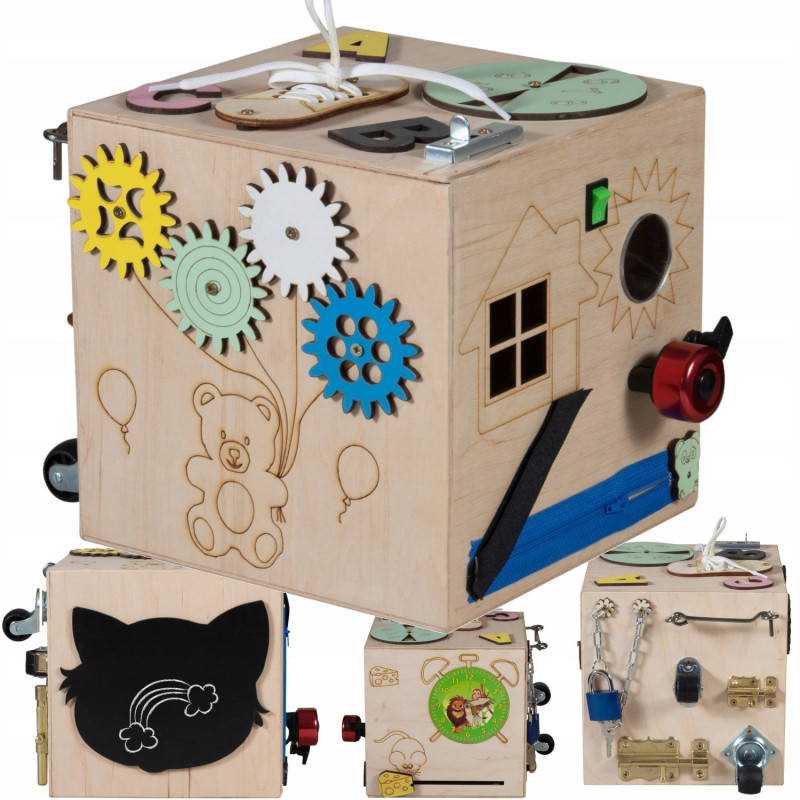 Montessori drevená kocka - veľká