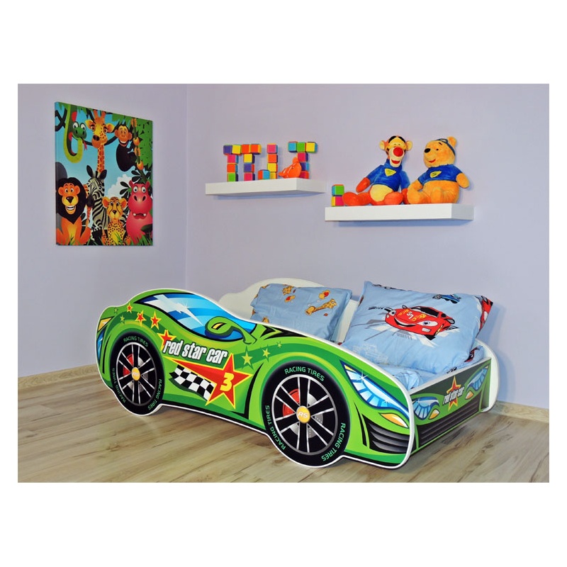 Detská posteľ Racing zelený 160x80
