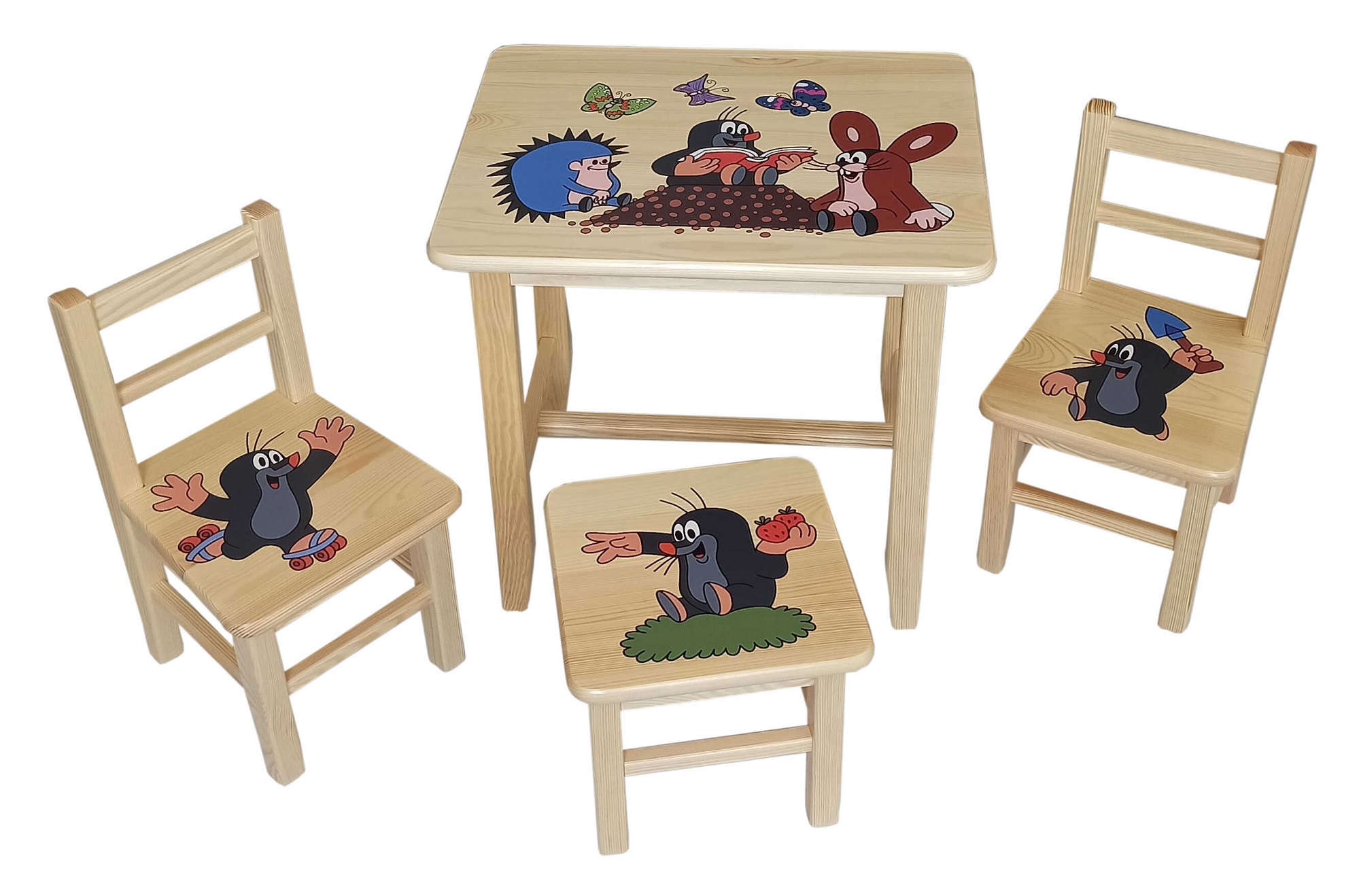 Detský Stôl so stoličkami Krtko