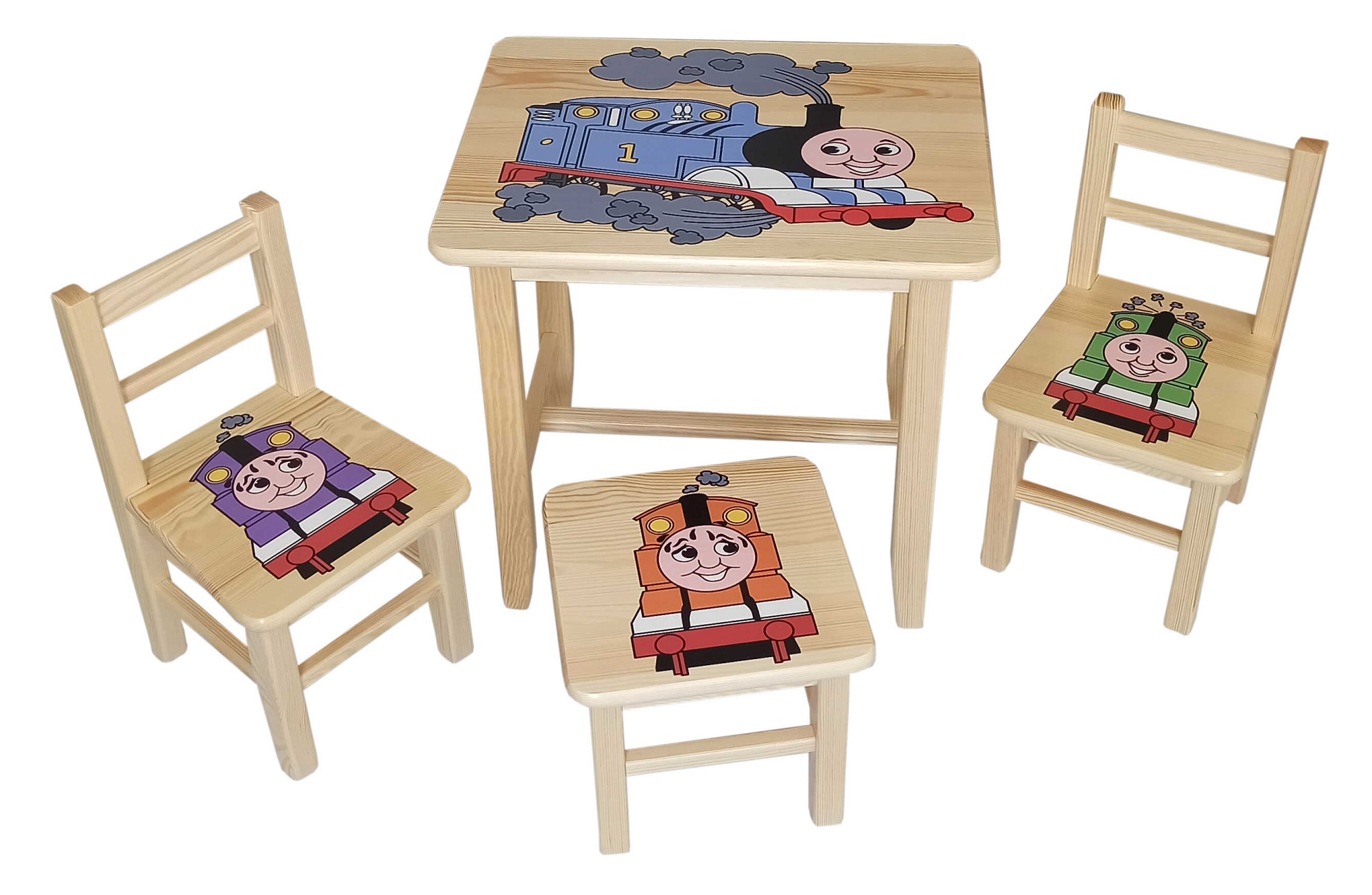 Detský Stôl so stoličkami Mašinka