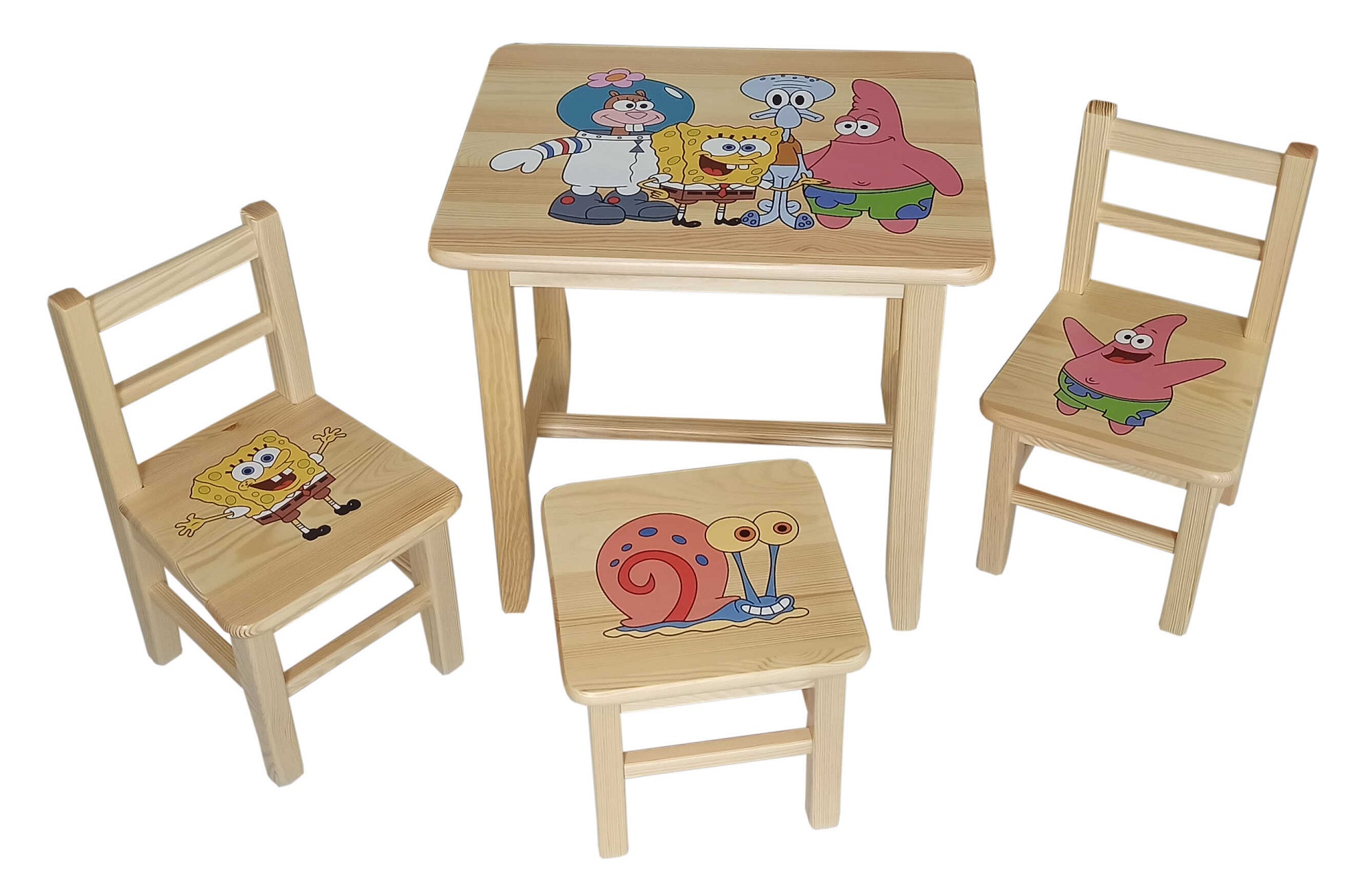 Detský Stôl so stoličkami Spongebob