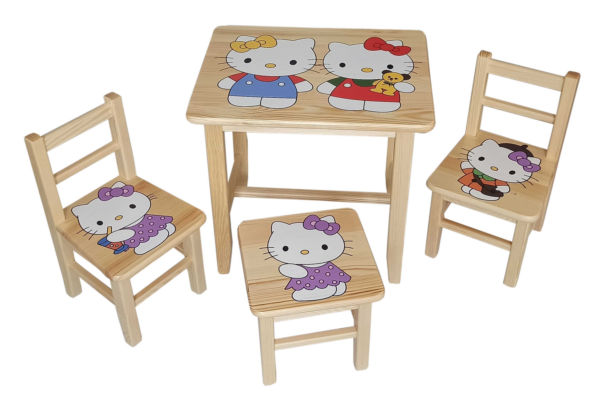 Detský Stôl so stoličkami Kitty
