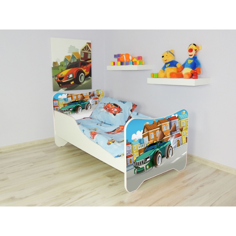 Detská posteľ s obrázkom 140x70 - Športiak