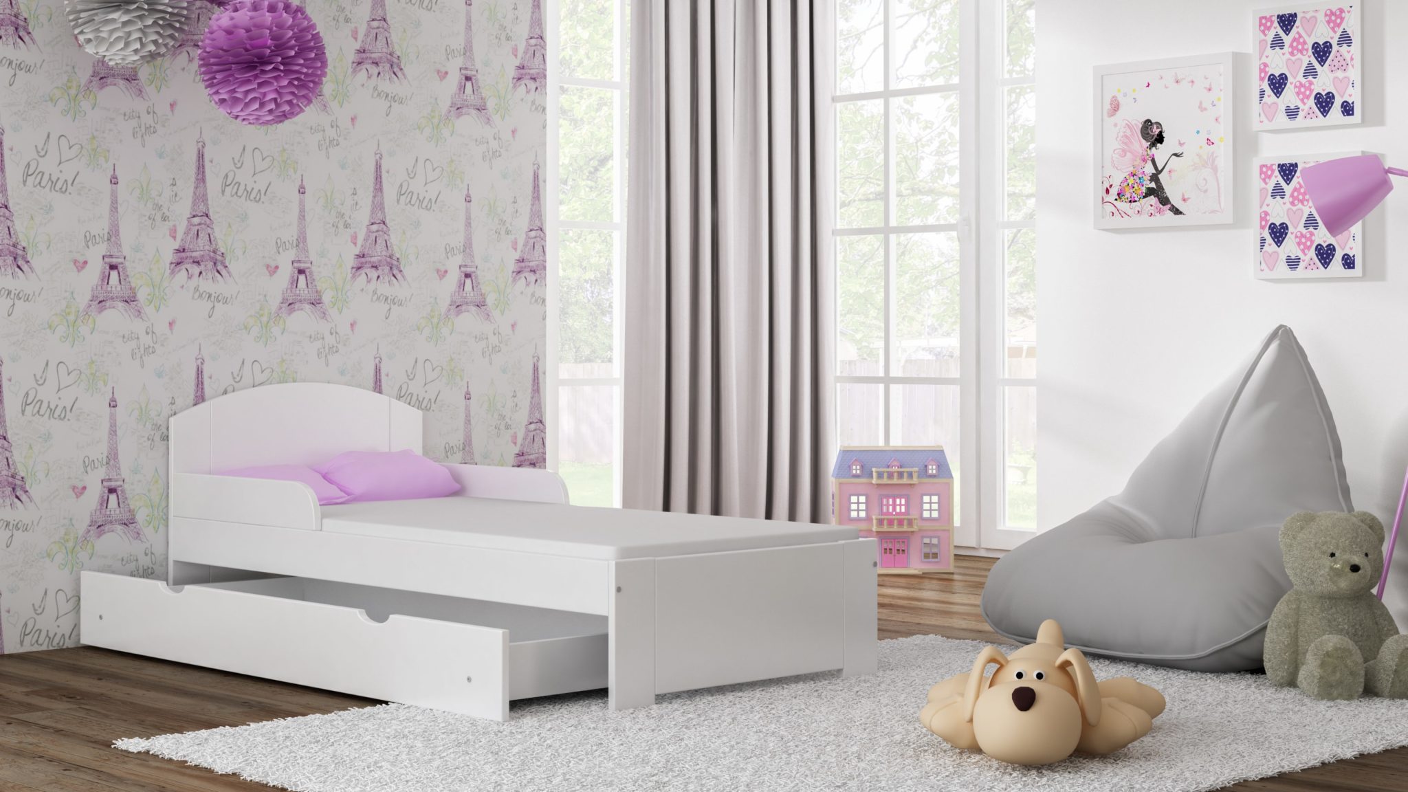 Detská posteľ Bili S 160x70 10 farebných variantov 